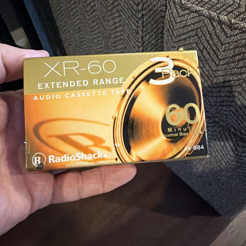 NEW Radio Shack XR-60  3 Pack Audio Cassette Tapes. 60 Minutes Factory Sealed